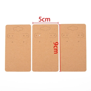 Cartellini in carta kraft 5x9cm guida alle taglie per orecchini e gioielli fai da te