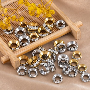 Funkelnde Kristall-Abstandshalter in Gold und Silber für die DIY-Schmuckherstellung