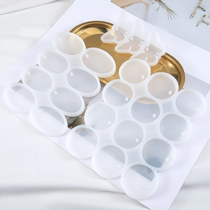 Σετ καλουπιών σιλικόνης DIY για μενταγιόν με σχήματα πεταλούδας και στρογγυλά για ρητίνη