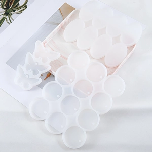 Σετ καλούπι σιλικόνης 12 θέσεων για DIY μενταγιόν πεταλούδα και στρογγυλά κοσμήματα