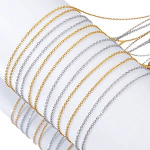Edelstahl Verstellbare Halskette Für Damen Gold Stahlfarbe Venezianer Schlangen Anker Lippenketten DIY Schmuckzubehör