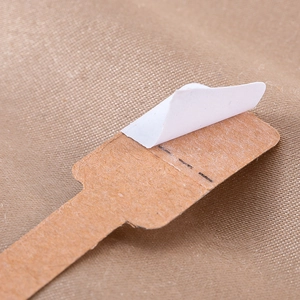 Self-adhesive kraft paper jewelry display cards with strong adhesive backing for tags