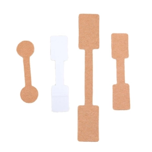 Self-adhesive kraft paper jewelry display cards and price labels in various sizes