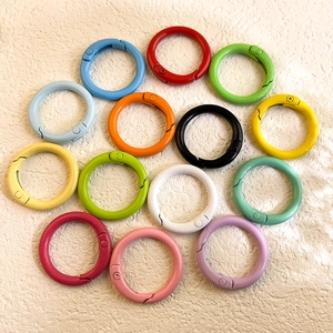 Set mit 24mm bunten Legierung-Federringen für Schlüsselanhänger und DIY-Schmuck
