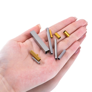 DIY stainless steel gold and silver tube beads in various sizes for jewelry making