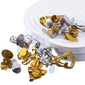 304 Edelstahl Frosch-Ohrclips in Gold und Silber für DIY-Schmuckherstellung
