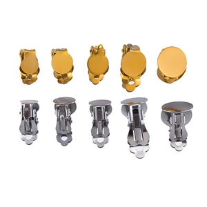 DIY Edelstahl Frosch-Ohrclips mit Edelsteinbasis in Gold- und Silberoptik für Schmuckbau