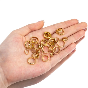 Polierte goldene Edelstahl-Rundverbinder für die DIY-Schmuckherstellung von Ketten
