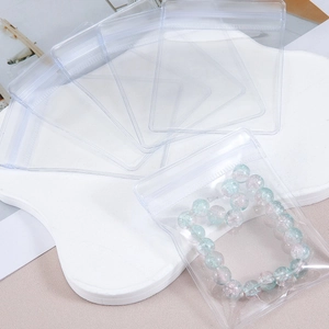 Pochette de rangement bijoux en PVC transparent avec fermeture pour bracelets