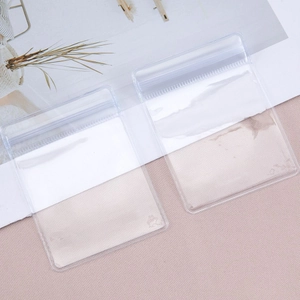 Pochettes à bijoux en PVC transparent avec fermeture hermétique et matériau en plastique épais