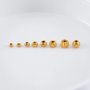 Baroque pumpkin stainless steel beads in various sizes for DIY jewelry making