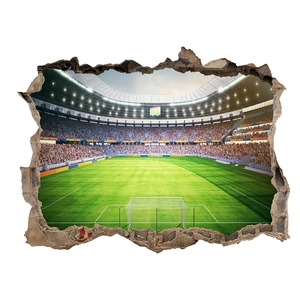 3D Wandaufkleber Fußballstadion für Kinderzimmer und Wohnzimmer Dekoration