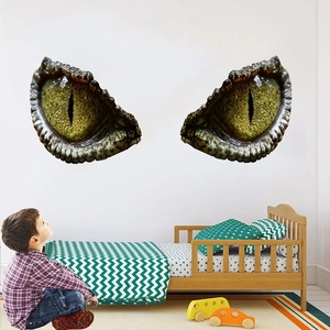 3D Simulated Dinosaur Eyes Wall Sticker Waterproof PVC Reptile Monster Eye Decal For Kids Room Bedroom Home Decor KS6720
