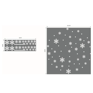Stickers muraux flocons de neige en vinyle avec dimensions 56x20cm et 78.5x83cm