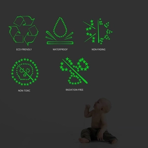 Luminous star wall stickers with waterproof and non-toxic eco-friendly features