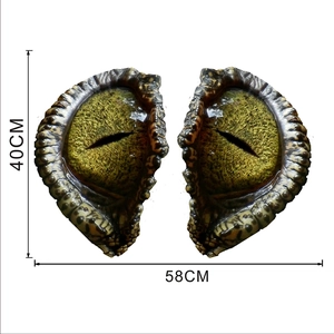 Detailed 3D dinosaur eyes wall sticker with realistic scales and green iris textures