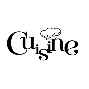 Sticker mural Cuisine minimaliste en vinyle noir avec toque de chef pour la cuisine