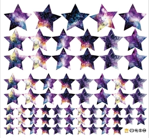 Nebula star wall stickers with galaxy patterns for bedroom and window decoration