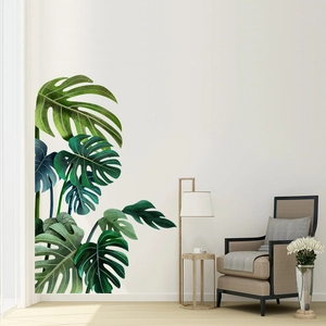 Tropisches Monstera Blatt Wandtattoo Wandbild für minimalistisches Wohnzimmer Dekor