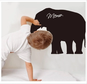 Removable Elephant Chalkboard Wall Sticker Matte Black Memo Blackboard Decal For Kids Room Living Room Home School Decor