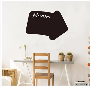 Black arrow shaped chalkboard wall sticker for home office decor and memo display