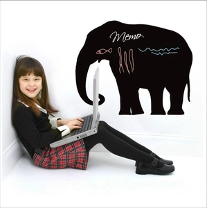 Thickened elephant-shaped blackboard wall sticker for kids room decor and memos