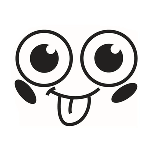 Funny cartoon smiley face waterproof self-adhesive toilet sticker for bathroom decor