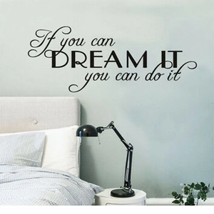 Inspirational If You Can Dream It You Can Do It black wall decal for bedroom decor