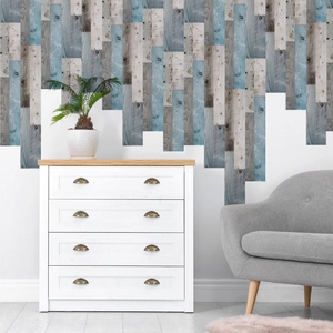 Modern 3D wood grain self-adhesive wall panels for bedroom and living room decor