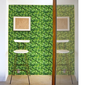 Self-adhesive green leaf wallpaper for living room and bedroom ceiling wall decor