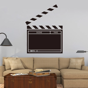 Creative clapperboard wall sticker for office decor and classroom chalkboard theme