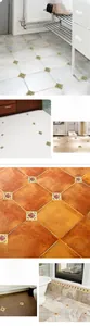 Marokkanische Fliesenaufkleber SK36016 für Bad und Flur mit geometrischem Blumenmuster