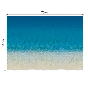 3D Beach scenery wall sticker with ocean beach landscape 70x50 cm for room decor