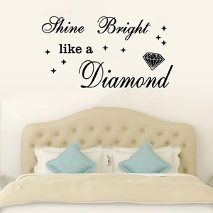 Shine Bright Like a Diamond wall decal sticker with stars for bedroom decor