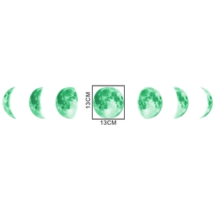 Leuchtende Mondphasen-Wandsticker mit sieben Zyklen ab 13 cm Vollmond-Durchmesser