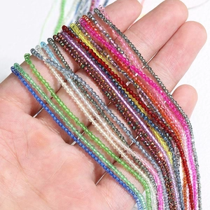 Perline di vetro sfaccettate da 2mm in vari colori per la creazione di gioielli fai da te