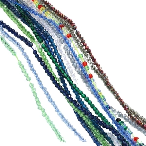 Perline colorate sfaccettate da 2mm in pietra naturale e vetro per gioielli fai-da-te