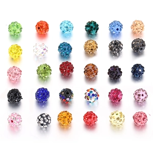 Polymer Clay Rhinestone Shamballa Ball Spacer Beads Paved Crystal Loose Beads For DIY Jewelry Making