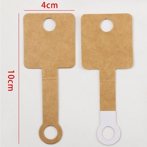 50 Stück Kraftpapier Schmucketiketten selbstklebend für Ringe und Armbänder 4x10cm