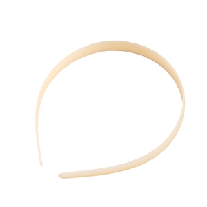 Minimalist cream yellow ABS plastic headband base with smooth surface and no teeth