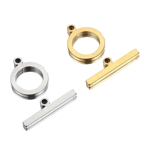 Fermoir à bascule OT en acier inoxydable poli pour colliers et bracelets DIY