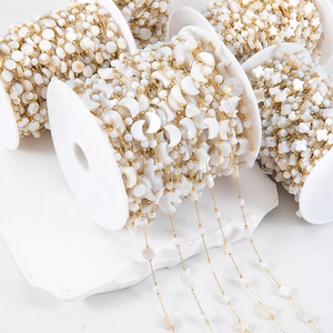 Catena in Acciaio Inossidabile 304 con Conchiglie per Creazione Gioielli Fai da Te Catena a Maglia in Metallo Dorato per Collane Bracciali