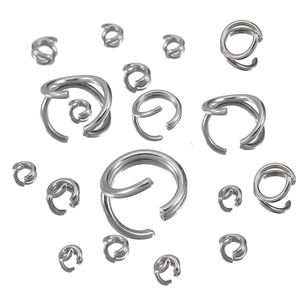 Anneaux de Jonction Ouverts en Acier Inoxydable Couleur Argent Électroplaqué Connecteurs Ronds pour Fabrication de Bijoux DIY Bracelet Collier