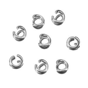 Anneaux ouverts en acier inoxydable poli pour la création de bijoux DIY et liens