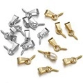 DIY jewelry making supplies: Stainless steel screw eye bails in gold and silver colors