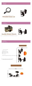 Detail of African Savannah wall sticker with elephant silhouettes and sunset design