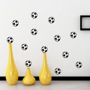Classic black and white football wall stickers set for kids bedroom decor