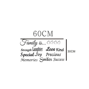 Creative Family English quotes wall sticker for living room decoration 60x30cm size