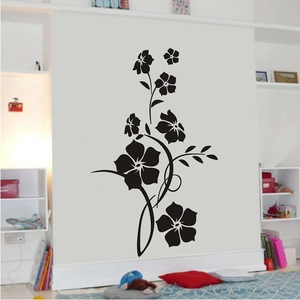 Modern Classic Flower Vine Branch Wall Sticker Removable PVC Art Mural For Living Room Bedroom Background Home Decor