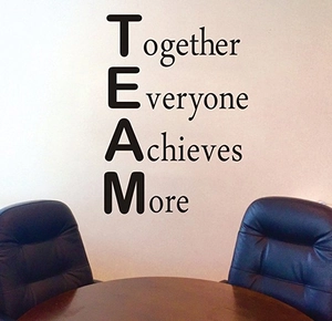 Together Everyone Achieves More TEAM Wandtattoo für Büro und Klassenzimmer Deko